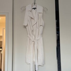 Ellen Tracy Cream Textured Coat